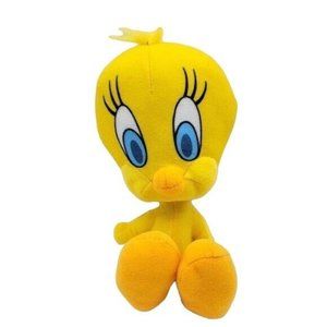 Looney Tunes Tweety Bird plush yellow 8.5" sitting stuffed animal cartoon